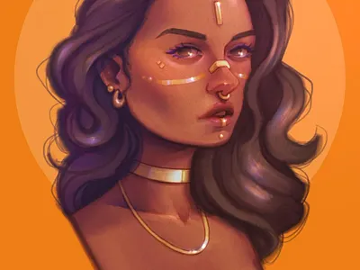 Christine Crystal character design concept art guatemala illustration original character pollitq