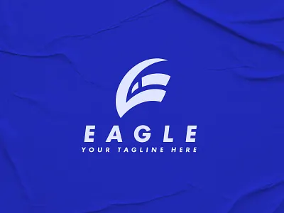 Letter E with Eagle icon logo design freedom