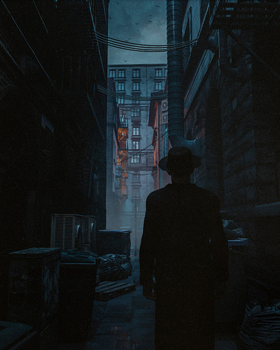 Alleyway 3d cinema cinematic city dark digital art