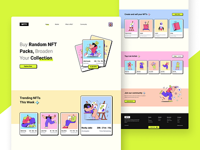 NFT Website app branding brutalism dark mode dark ui design illustration logo mobile mobile app new nft retro ui ux vector web web design website