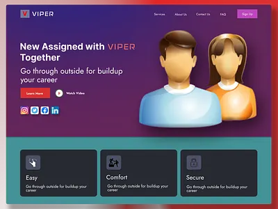 Landing page site app branding design graphic design illustration logo typography ui ux vector