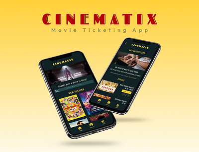Cinematix Movie Ticketing App app design figma ui ux