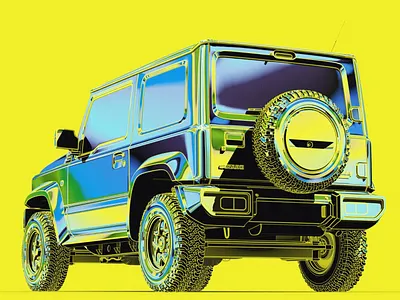 The Jimny c4d car cinema4d design toonshader