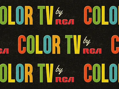 Color TV design graphic design motel retro design roadside america type typography vintage design