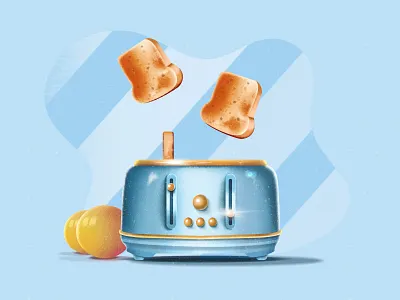 Vintage Toaster 2d abstract adobe adobe illustration adobe photoshop art artwork clean colorful creative design digital art flat graphic design illustration minimal modern photoshop simple vector