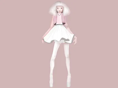 Fashion conception branding design digital illustration doll fashion concept fashion design france graphic design illustration ui vector