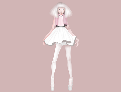 Fashion conception branding design digital illustration doll fashion concept fashion design france graphic design illustration ui vector