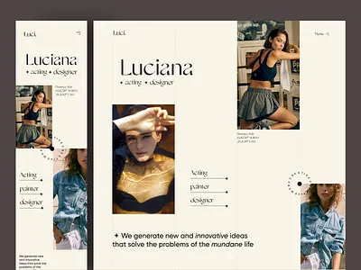 Personal Journal actor app classic clothes element fashion fashion brand gallery glamour minimal model modern personal streetwear style trending ui webapp website women