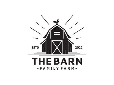 family farm vintage retro logo design country design logo vector