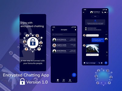 Business Encrypted Chatting App chat chatting chatting app commercial design encryper encrypter encryption end to end illustration modern riadhossainakash syedriadhossain trandy ui ux