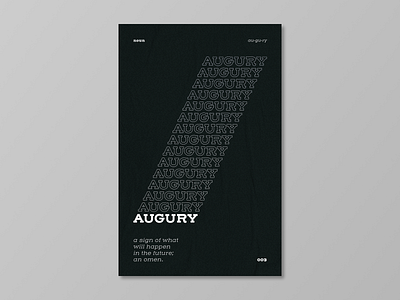 Word the Day Poster: Augury design poster type type design typography word of the day