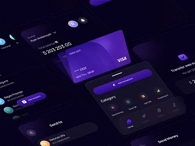 Finance Mobile App bank bank app card credit card debit design e wallet finance finance app financial manage mobile mobile app mobile design money money app money manager ui ux wallet