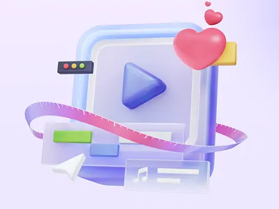 Editing icon 3d logo ui