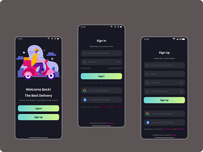 Sign In/Sign Up Design Concept delivery uiux fast delivery fast delivery app fast delivery uiux food delivery app food delivey uiux landingpage uiux sign in sign up mobile app sign insign up app design sign insign up design sign insign up page sign insign up ui sign insign up uiux sign insign up ux uiux