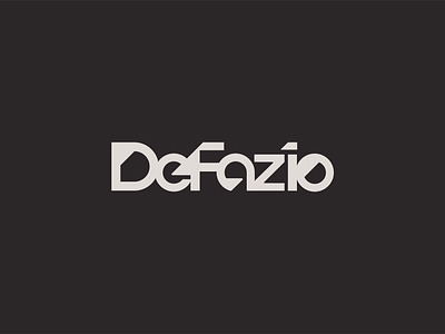 FeFazio Logo - Version 4 asymetry defazio different interesting logo modern sharp tech technology unique wonky wordmark