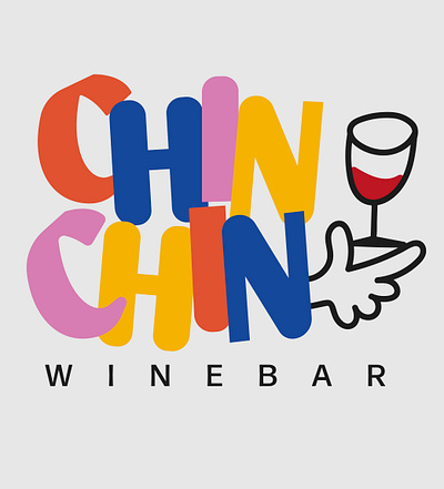 Chin Chin Winebar Logo concept branding design graphic design illustration logo vector