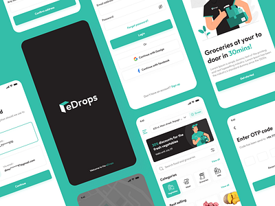 eDrops mobile app app app design mobile app ui uidesign uiux