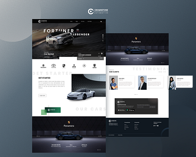 Crownstone Car Rental branding car figma graphic design rent showroom sport car ui ux website design