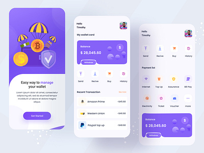 Cryptocurrency Mobile App app design apps design bitcoin bitcoin wallet blockchain btc coin crypto crypto app crypto app design crypto currency crypto exchange crypto wallet currency currency app mobile mobile apps moile app design ui design wallet