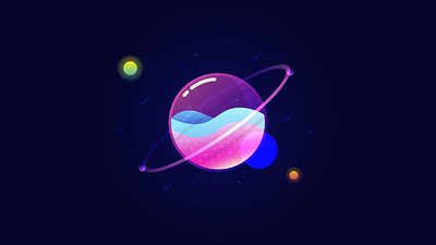 Glass Planet in Illustration graphic design illustration