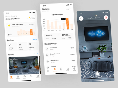 Smart Home Management - Mobile Apps dashboard mobile app mobile design smart app smarthome ui ui design uiux design ux design