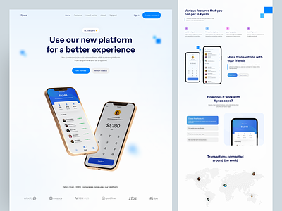 Kyezo - Finance Website Landing Page bank bank company profile bank website banking web company profile finance website financial financial website fintech fintech web homepage investment landing page loan saas saas homepage saas website stocks web design website