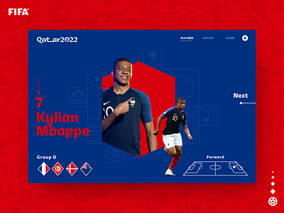 Qatar World Cup - Francia (Group D) colorfull cup design qatar2022 ui uidesign ux uxdesign world worldcup