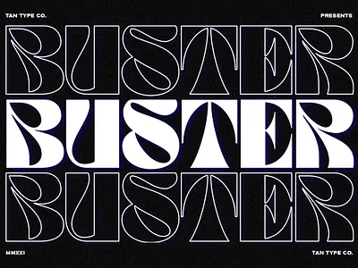 TAN - BUSTER bold bold font bold type bold typeface display type groovy font groovy retro font hipster hipster font hipster style quirky quirky alphabet quirky font quirky letters tan buster vintage vintage font