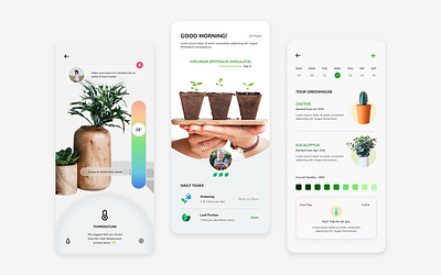 Tirahbotanic - Mobile Apps clean go green mobile apps plant ui uiux user interface ux