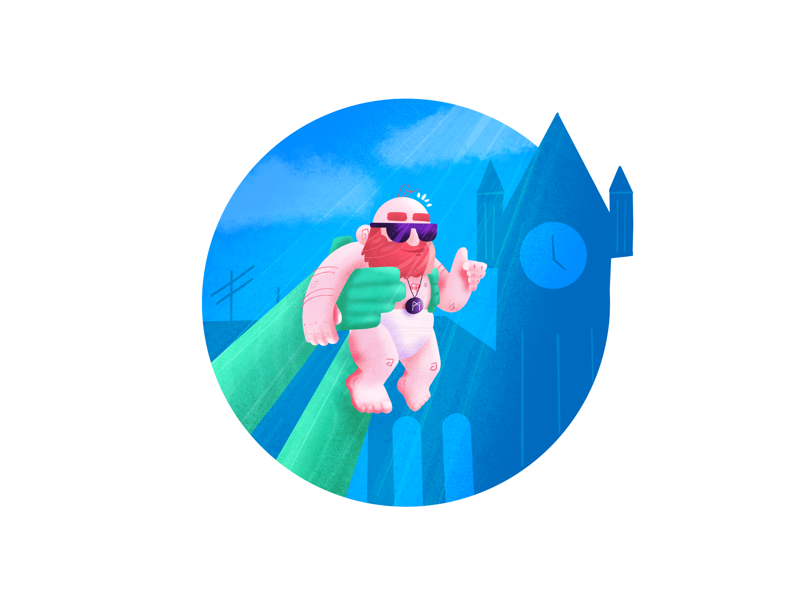 Birthplace! baby doctor fun happy iasi illustration person procreate simple
