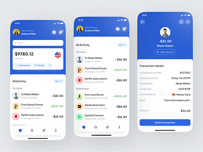 🏦 DuitKu - Digital Bank App app app design bank banking blue clean digital app digital bank finance finance ui money money app saving ui transfer transfer app ui uiux