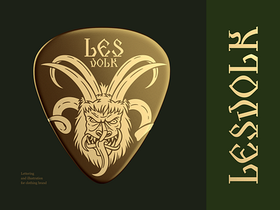 Lesvolk krampus logo branding design graphic design lettering logo vector