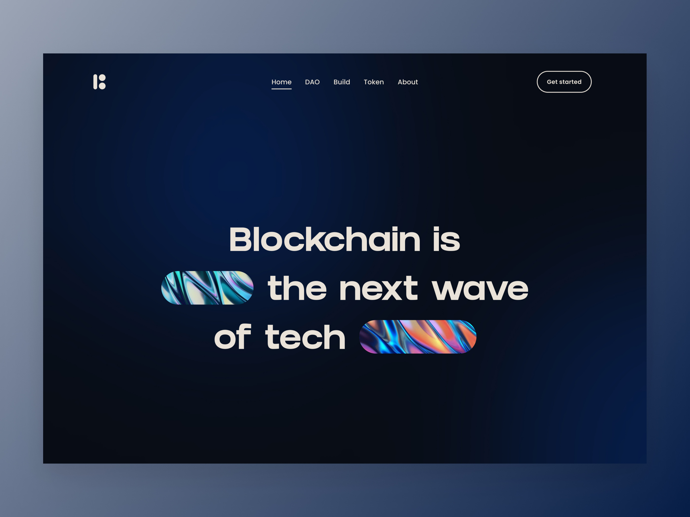 Example of Web3 Landing Page Concept