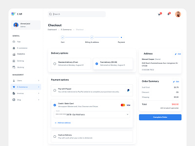 Ecommerce_Checkout_Payment dashboard dashboard design data visualization design e commerce dashboard ecommerce minimal saas saas design ui web app