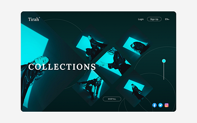 TIRAH COLLECTIONS - HOME WEBSITE collections home turqoise ui uiux user interface web