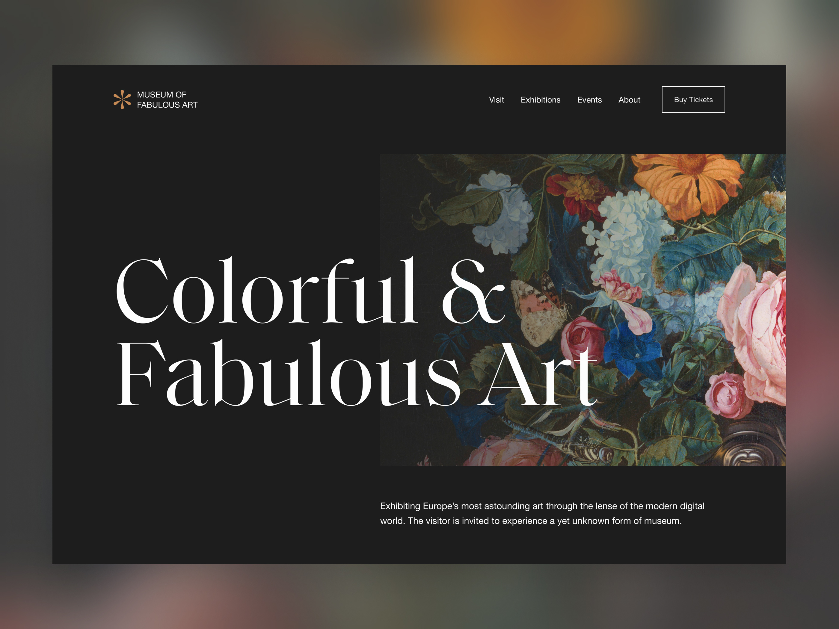 Example of Museum Website Concept