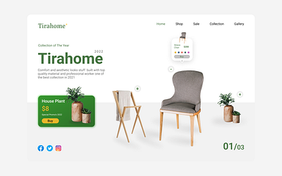 TIRAHOME - Furniture Web clean furniture home minimalism simple ui uiux user interface website