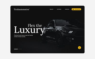 Tirah Automotive - Web Design automotive black car dark prestige user interface website