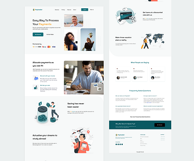 Payloader (Fintech Homepage) adobexd design illustration logo minimal typography ui ux