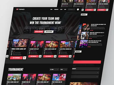 Tournament Website Design design esport esport landing page esport website game game landing page game website gaming landing page landing page design tournament tournament game tournament landing page ui ui design ux web design website website design website tournament