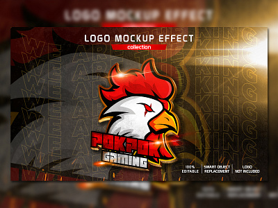3D Gold Esport Logo Mockup Effeect elegant esport gold grunge vintage