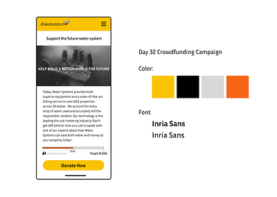 <100 day challenge> Day 32 Crowdfunding Campaign 100daychallenge dailyui design ui ux