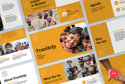 Charity Presentation Template branding design graphic design illustration presentation