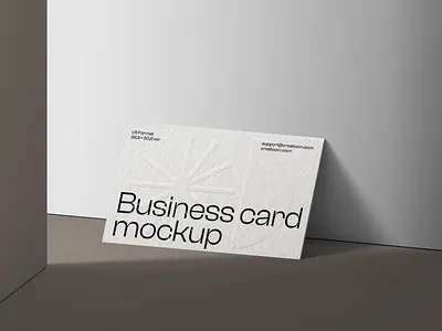 Modern Scene With Business Card Mockup Front View stationery mockups