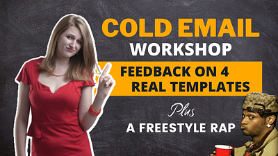 Cold Email Youtube Thumbnail beginners branding designs entry level graphic design illustration ui youtube