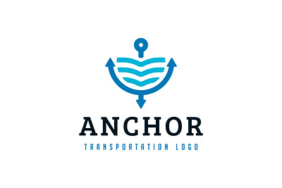 Water Anchor Logo anchor blue branding design harbor illustration logo ocean port sea ship transport transportation water wave yacht
