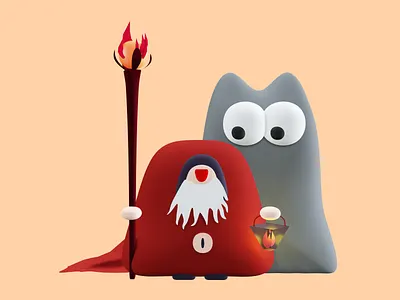 Warlock Dota2 cartoon dota2 illustration