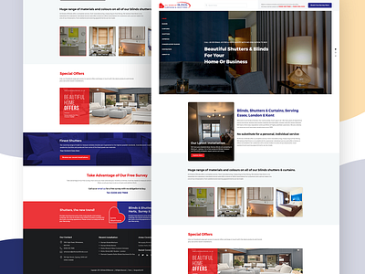 All Kinds of Blinds - Curtains & Shutters Website design graphic design ui ux website