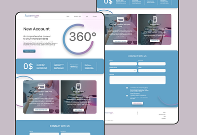 Millenium Bank Landing Page bank banking design figma graphic design landing landing page ui ux