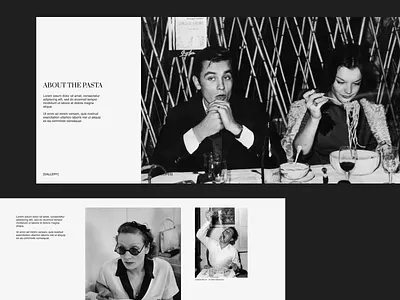 Pasta - About editorial minimal ui ux web